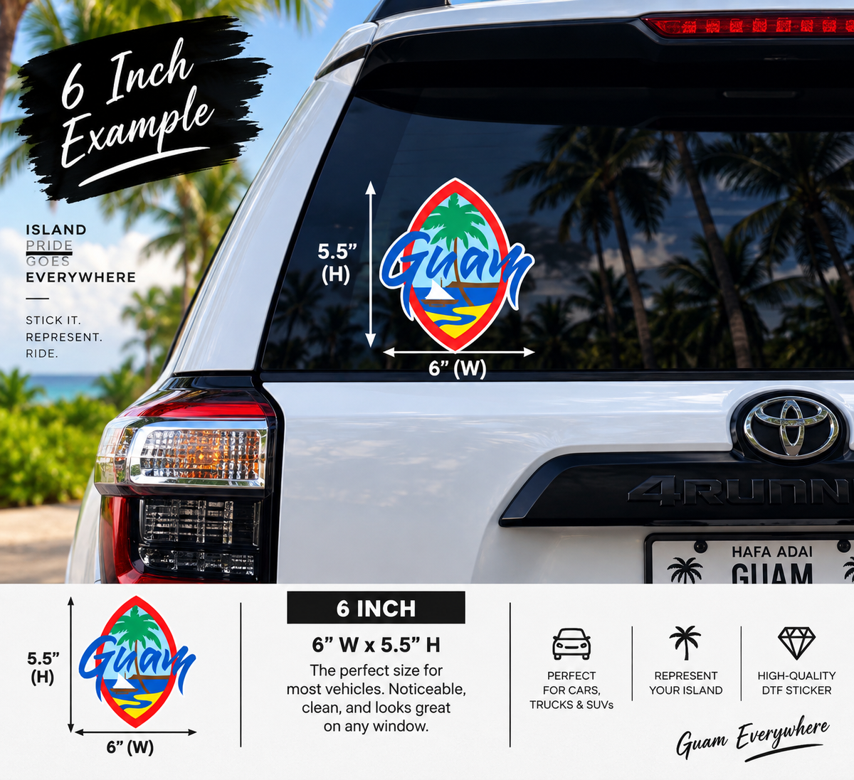 Guam Island Pride Sticker (2)