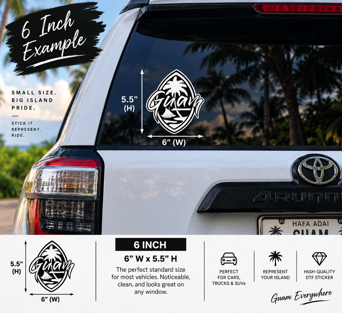 Guam Island Pride Sticker (3)