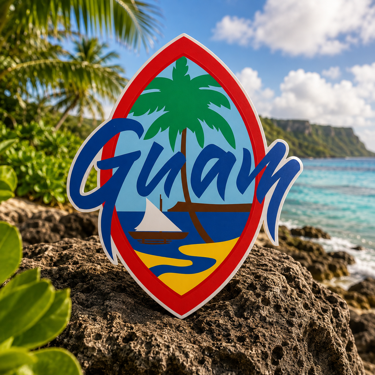 Guam Island Pride Sticker (2)
